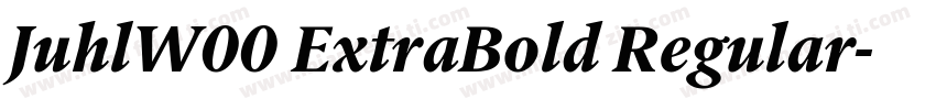 JuhlW00 ExtraBold Regular字体转换